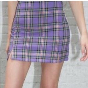 PacSun Purple Plaid Mini Skirt NWOT